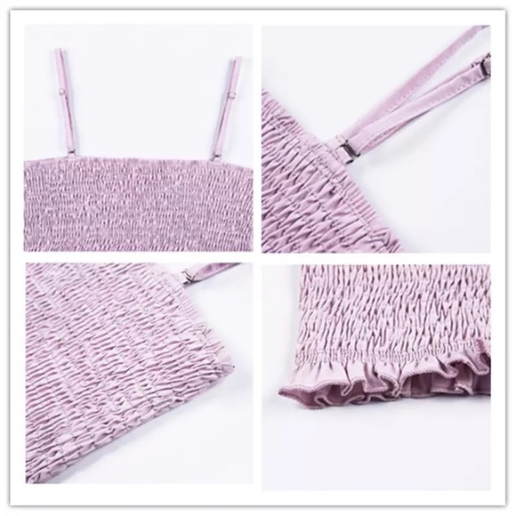 Lavender Scrunched Tank - Picture 2 of 3